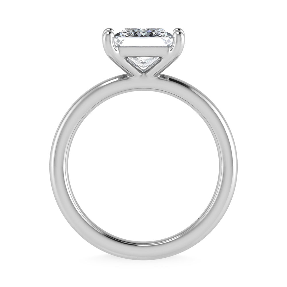 14K White Gold Lab Grown Diamond 1 1/2 Ct.Tw. Princess Shape Solitaire Ring