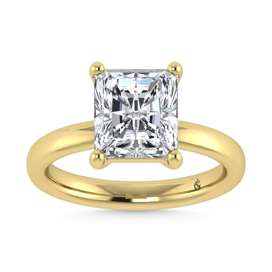 14K Yellow Gold Lab Grown Diamond 1 1/2 Ct.Tw. Radiant Shape Solitaire Ring