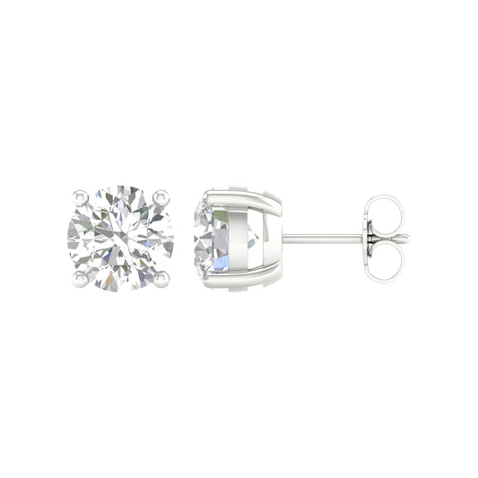 14K 4.00CT Certified Lab Grown Diamond Earrings ( IGI Certified )
