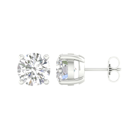 14K 5.00CT Certified Lab Grown Diamond Earrings ( IGI Certified )