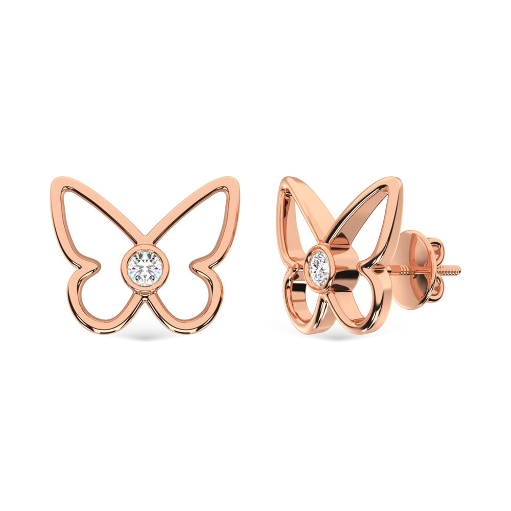 N.J. Diamonds | Lab Grown Diamond Butterfly Earrings | Lab Created Jewelry
