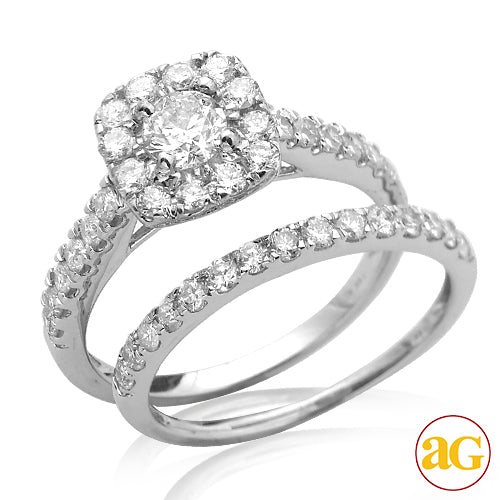 N.J. Diamonds Halo Diamond Engagement Ring | Wedding Ring