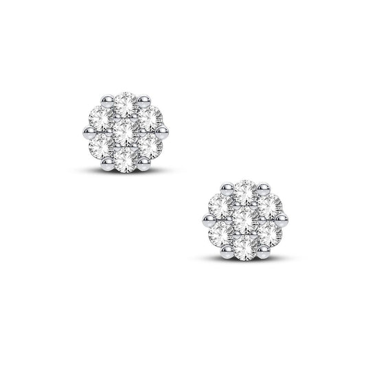 14K 0.09CT Natural Diamond Earring