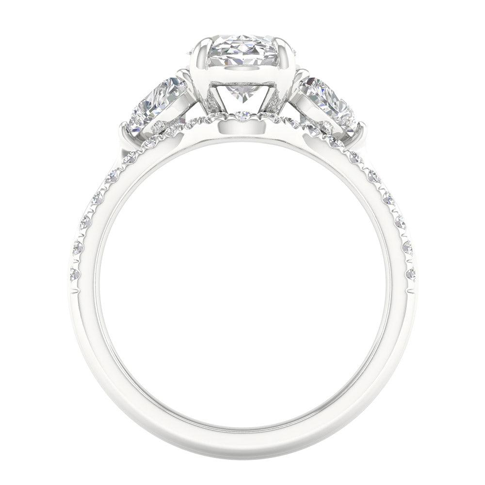 14K 3.25CT Certified Lab Grown Diamond Bridal Ring