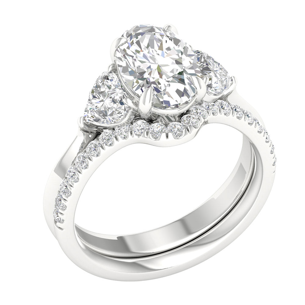 14K 3.25CT Certified Lab Grown Diamond Bridal Ring