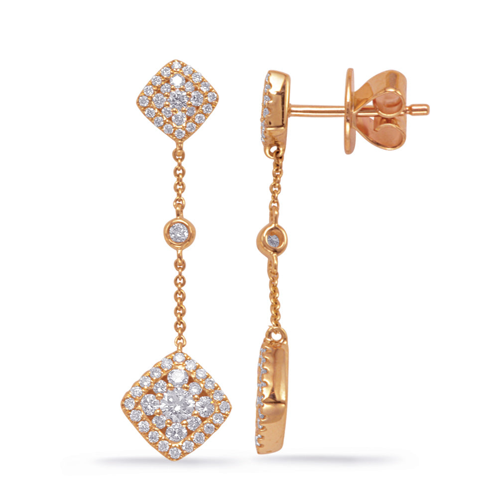 Rose Gold Diamond Earring