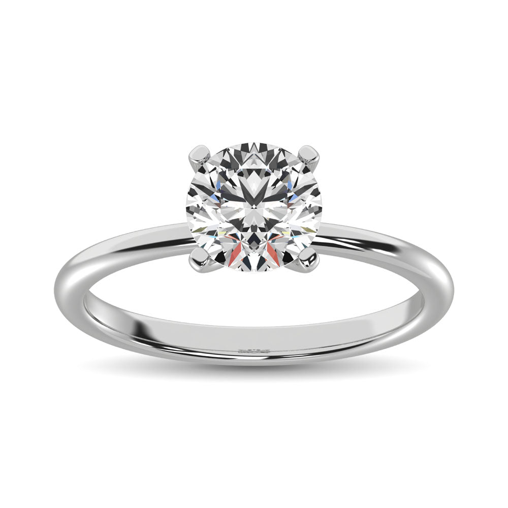 14K White Gold Labgrown Diamond 1 Ct.Tw. Non certified HPHT VS1+ G+ Solitaire Ring (Available in 1ctw to 2ctw)