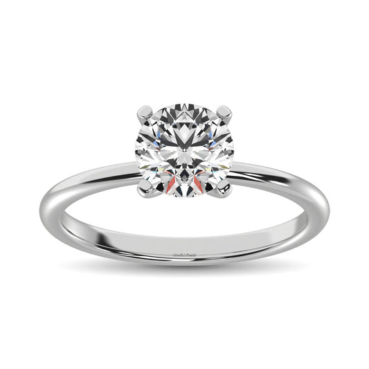 14K White Gold Lab Grown Diamond 1/2 Ct.Tw. IGI Certified CVD VS1+ G+ Solitaire Ring (Available in 0.50ctw to 7ctw)