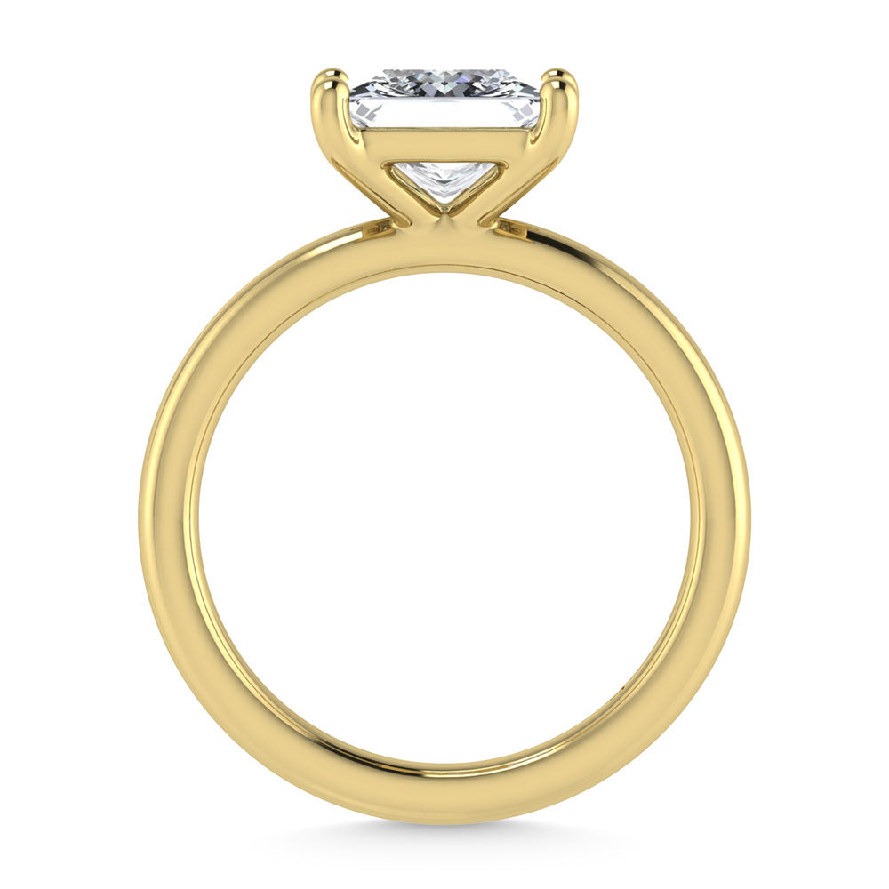 14K Yellow Gold Lab Grown Diamond 2 Ct.Tw. Princess Shape Solitaire Ring