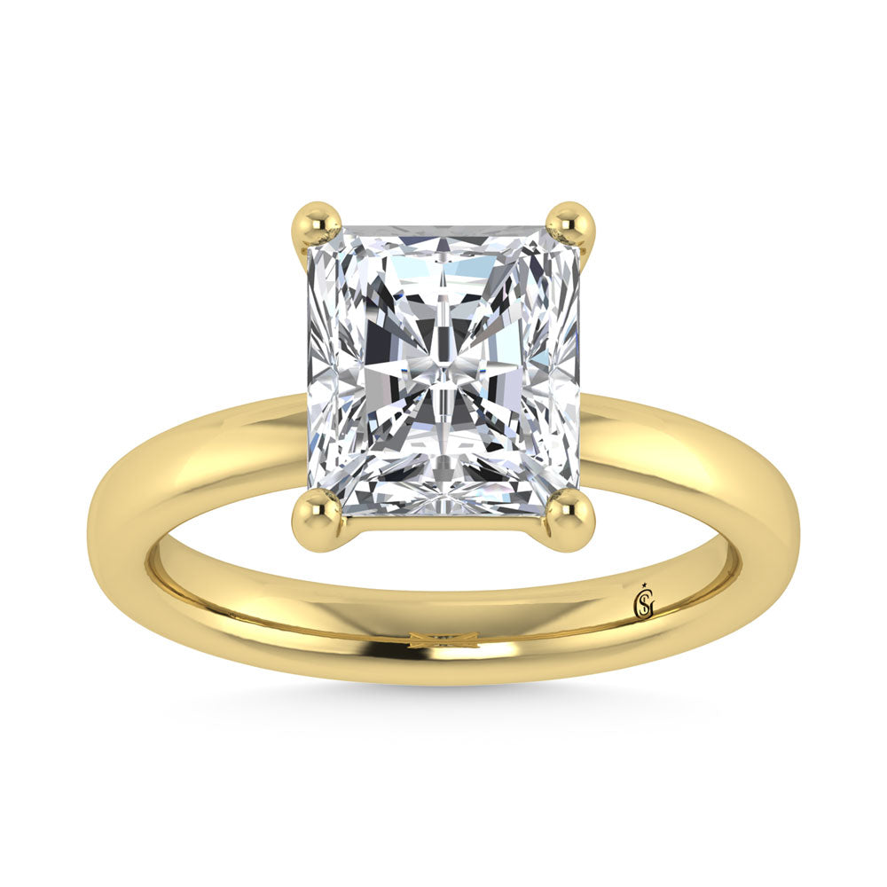 14K Yellow Gold Lab Grown Diamond 1 Ct.Tw. IGI Certified Radiant Shape Solitaire (Available from 1CT to 7CT)