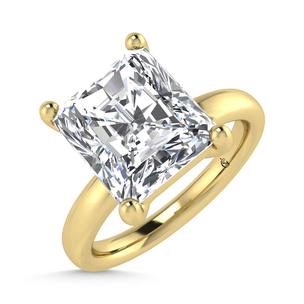 14K Yellow Gold Lab Grown Diamond 3 Ct.Tw. Radiant Shape Solitaire Ring