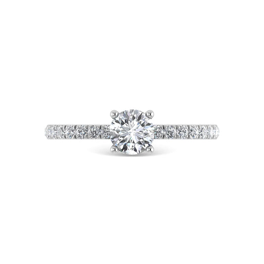 10K White Gold Lab Grown Diamond 1 Ct.Tw. Engagement Ring