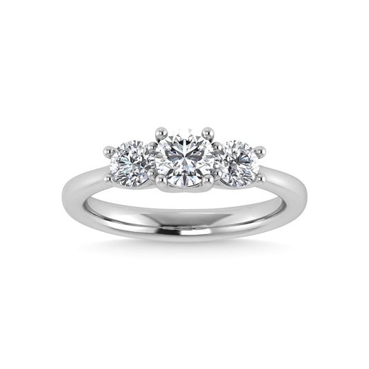 10K White Gold Lab Grown Diamond 1 Ct.Tw. Engagement Ring