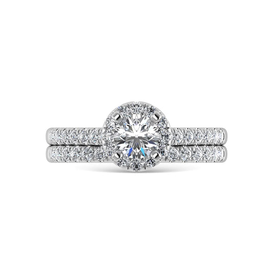 N.J. Diamonds  White Gold Lab Grown Bridal Ring