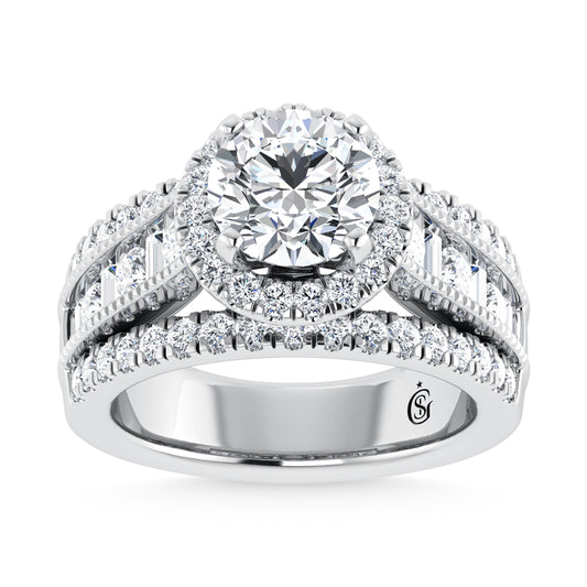 14K White Gold Lab Grown Diamond 3 1/2 ct.tw. Engagement Ring