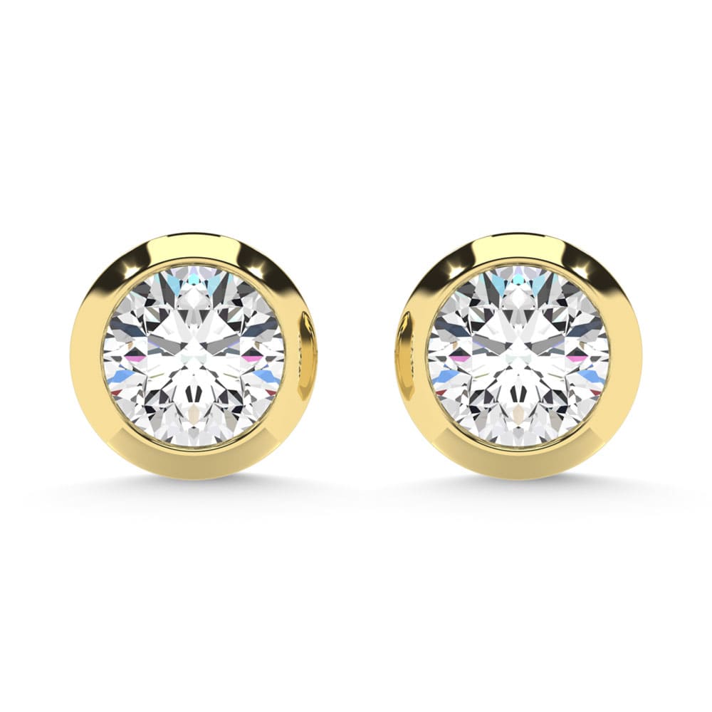 10K Yellow Gold Lab Grown Diamond 1/2 Ct.Tw. Solitaire Earrings