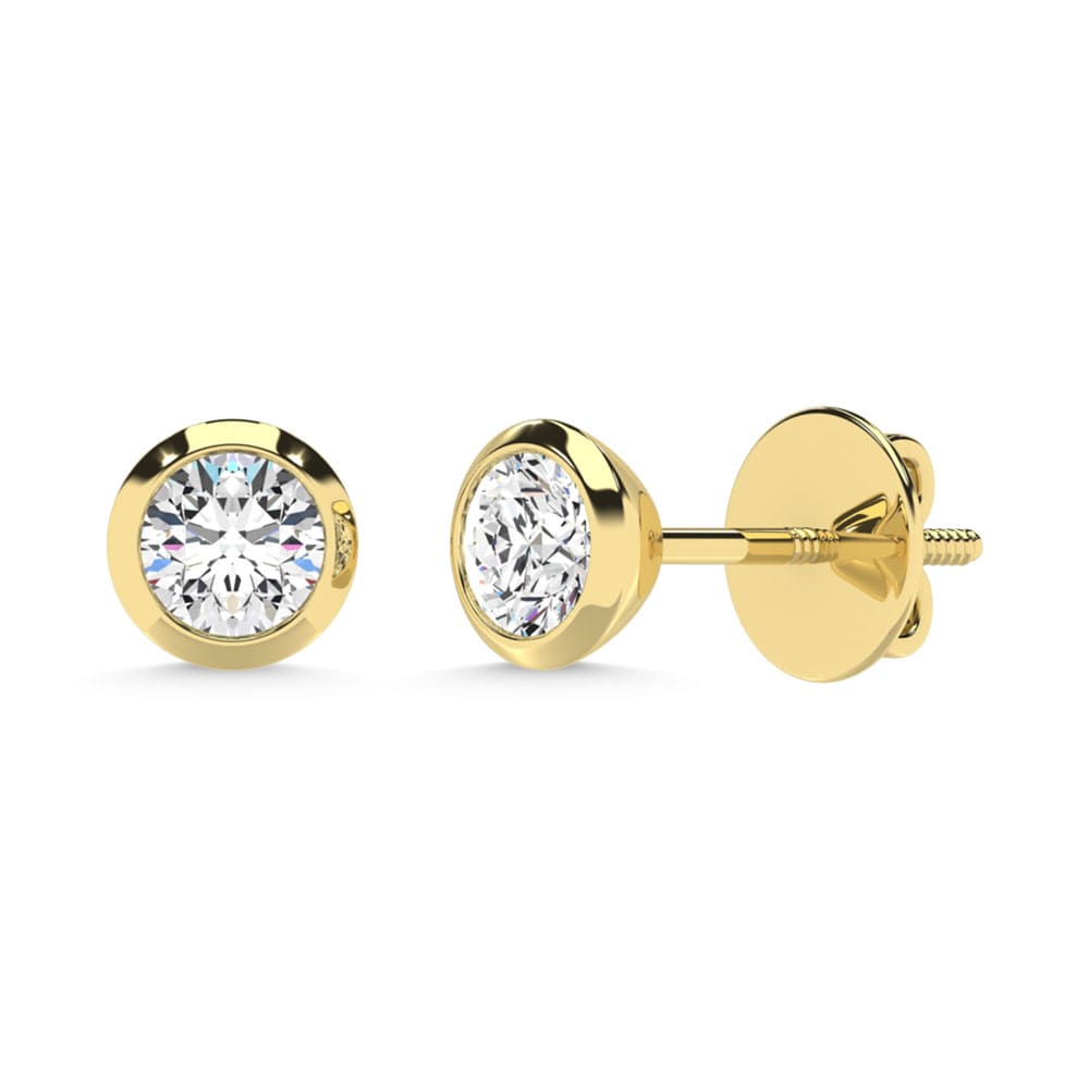 10K Yellow Gold Lab Grown Diamond 1/4 Ct.Tw. Solitaire Earrings