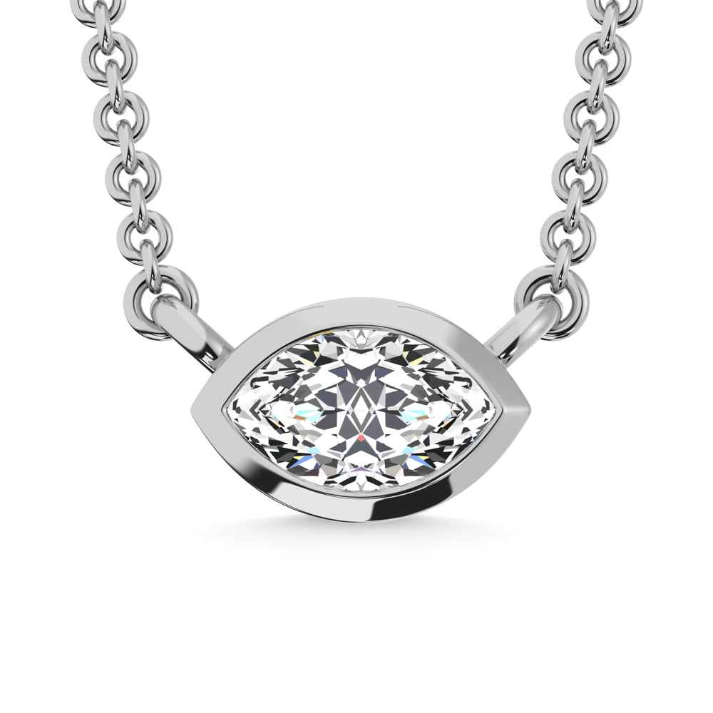 Lab Grown Diamond Marquise Shape Fashion Necklace