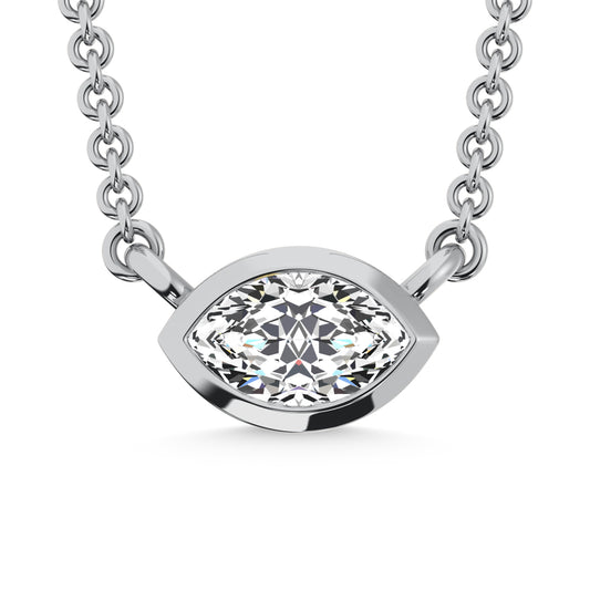 Lab Grown Diamond Marquise Shape Fashion Necklace