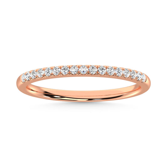 10K Rose Gold Labgrown Diamond 1/6 Ct.Tw. Wedding Band