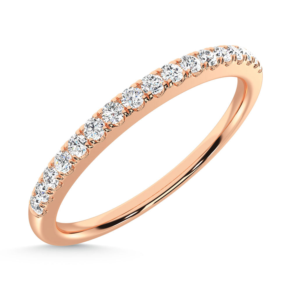 10K Rose Gold Labgrown Diamond 1/6 Ct.Tw. Wedding Band