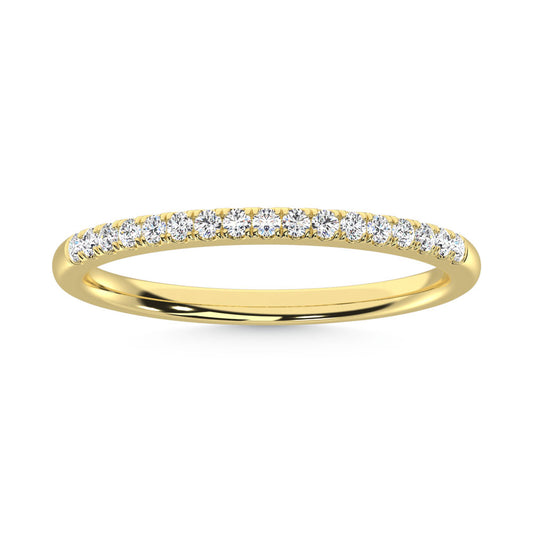 10K Yellow Gold Labgrown Diamond 1/6 Ct.Tw. Wedding Band