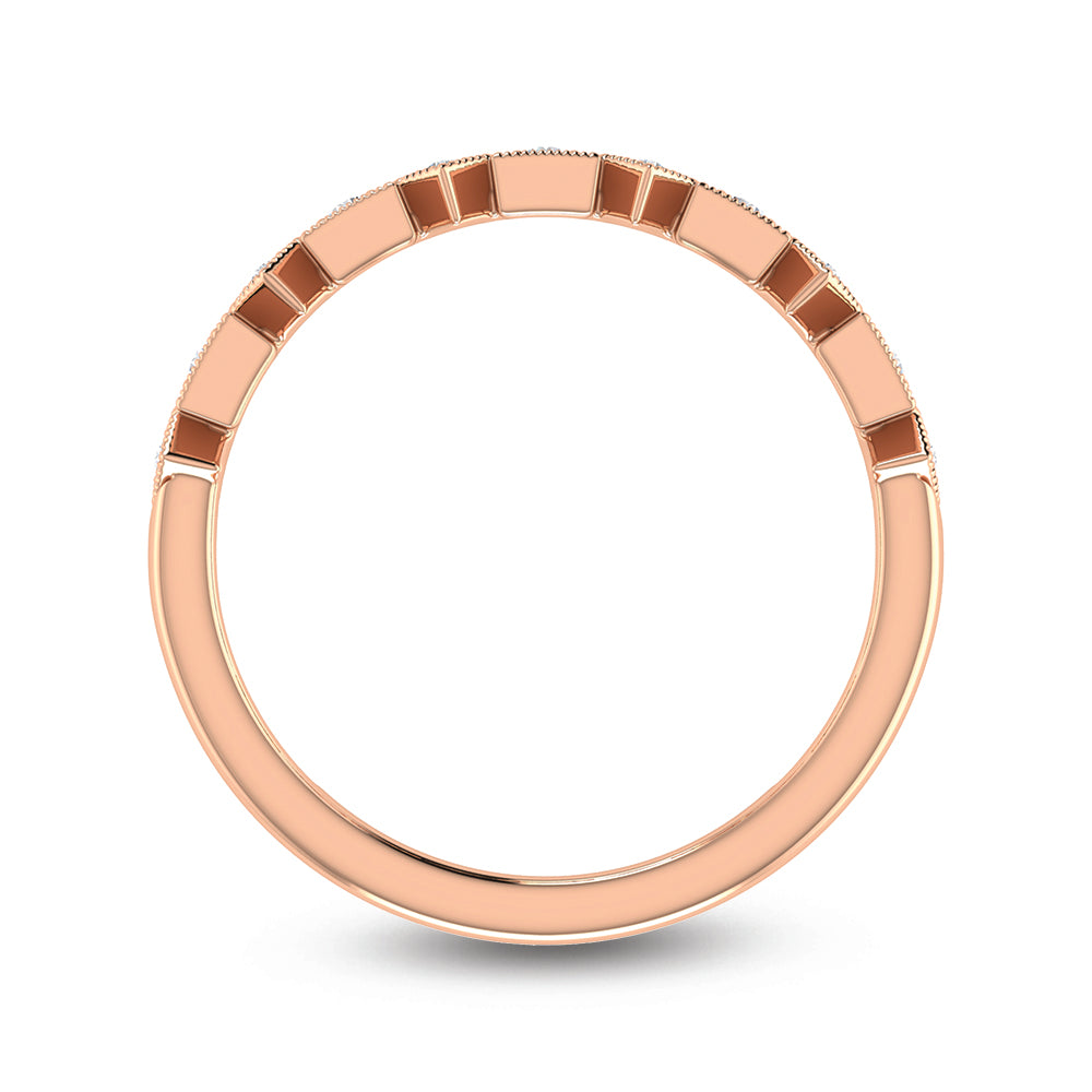 14K Rose Gold Lab Grown Diamond 1/8 Ct.Tw. Stackable Band