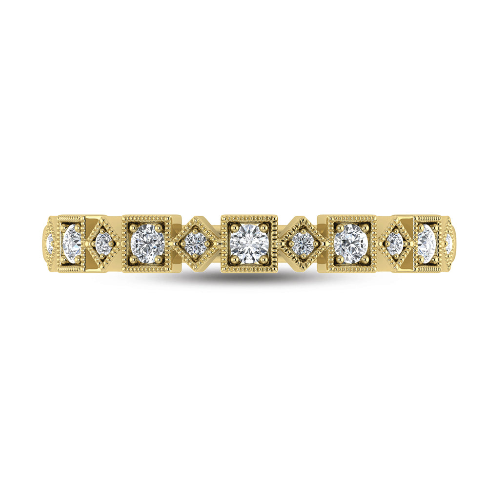 14K Yellow Gold Lab Grown Diamond 1/8 Ct.Tw. Stackable Band