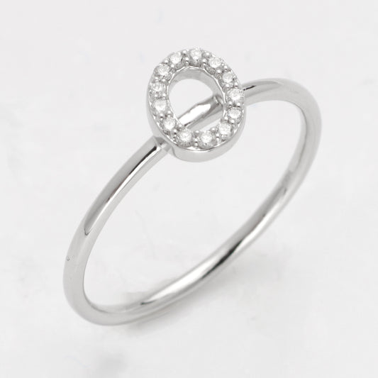 14KW 0.10CTW DIAMOND SMALL INITIAL RING