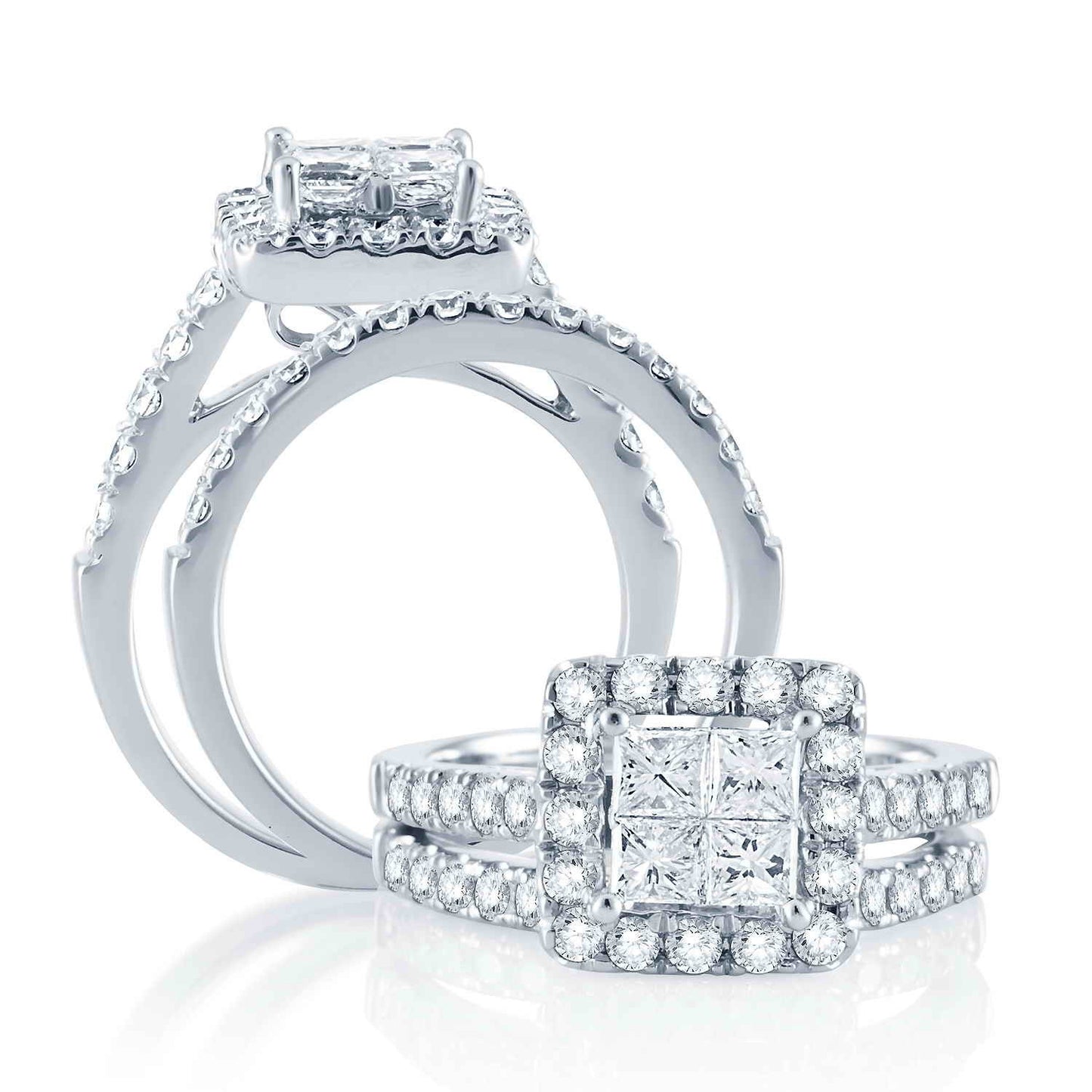 N.J. Diamonds | Halo Style Diamond Engagement Ring | Wedding Ring