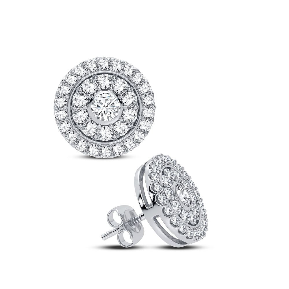 N.J. Diamonds Diamond Earrings  | Diamond Earrings Disk Style |