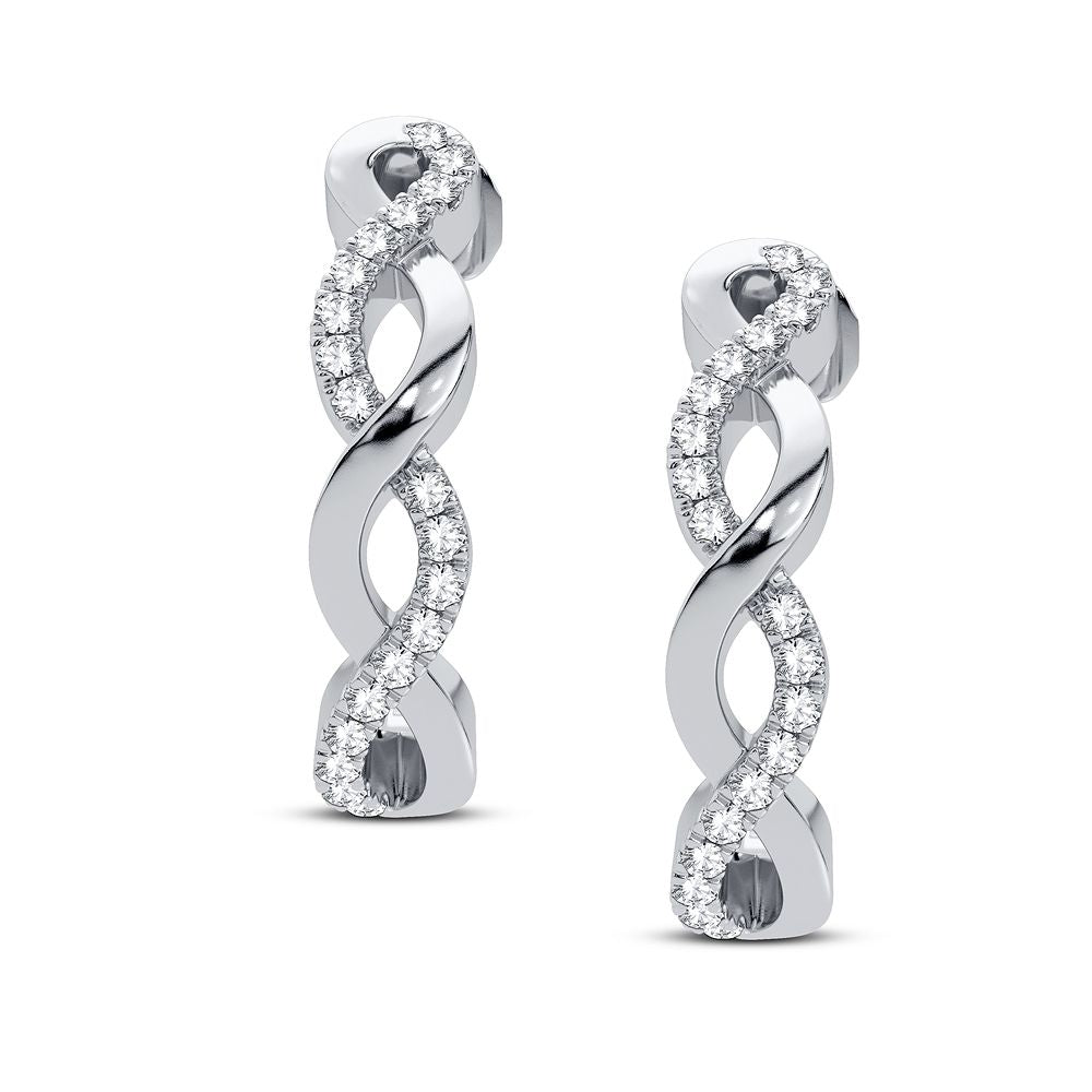 14K 0.10CT Natural DIAMOND EARRING