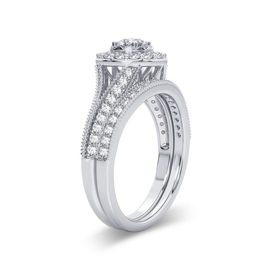 Halo Style Diamond Engagement Ring | Bridal Ring | Wedding Ring