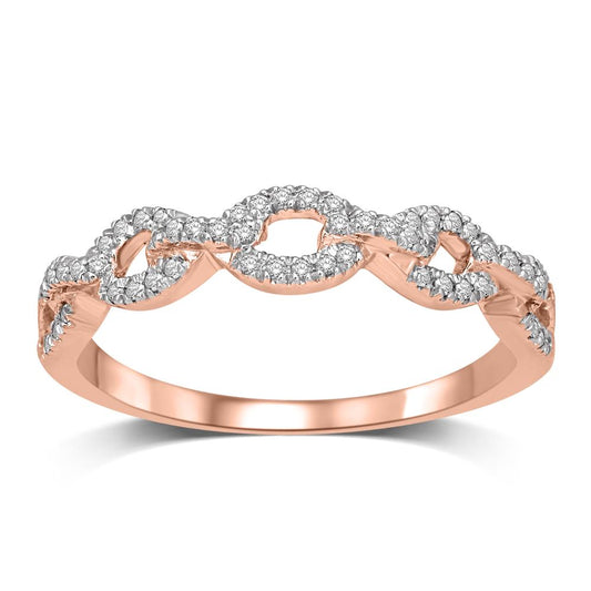 N.J. Diamonds | Rose Gold Diamond Stackable Bands | Bands