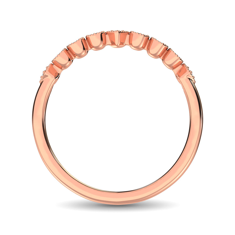 14K Rose Gold 1/20 Ct.Tw. Diamond Stackable Band