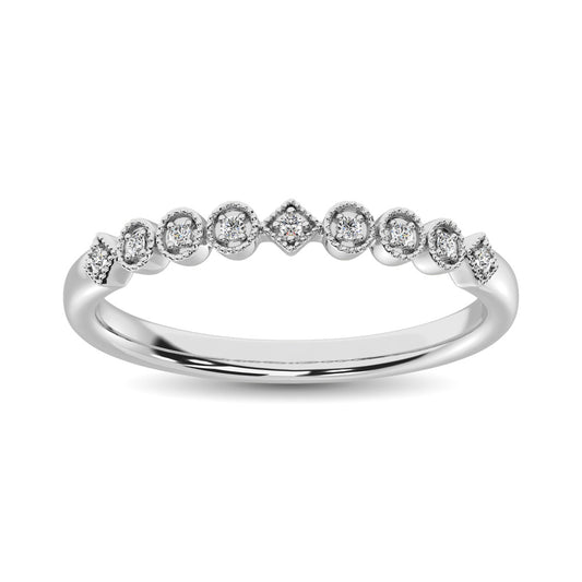 14K White Gold 1/20 Ct.Tw. Diamond Stackable Band