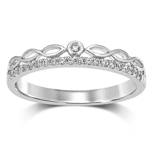 White Gold Diamond Stackable Band | Diamond Band | Dearborn