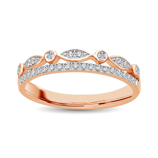 N.J. Diamonds| 10k Rose Gold Diamond Stackable Band