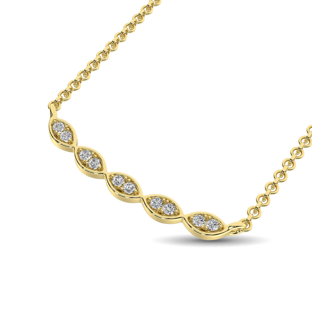 10K White Gold 1/10 Ctw Diamond Fashion Necklace