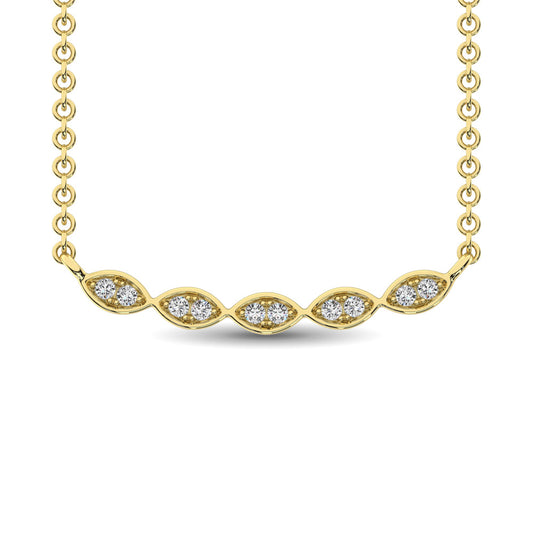 10K White Gold 1/10 Ctw Diamond Fashion Necklace