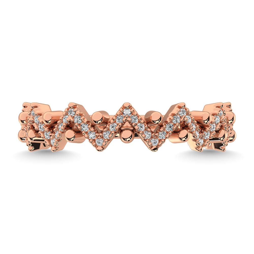 Diamond 1/4 Ct.Tw. Stack Band in 14K Rose Gold