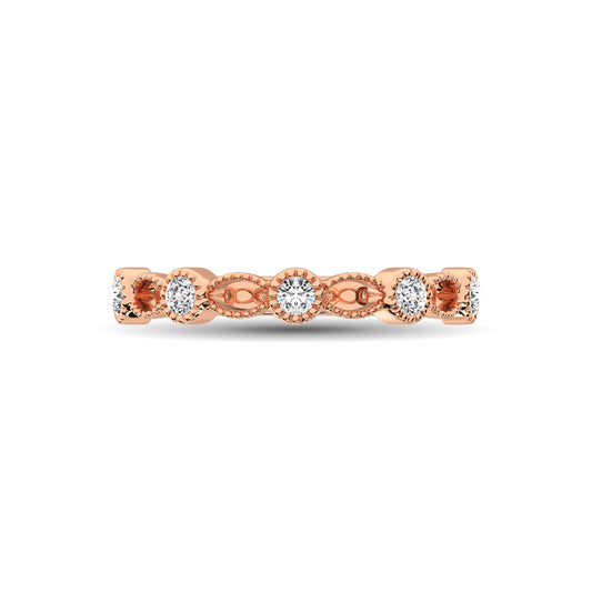 N.J. Diamonds | Rose Gold Diamond Stackable Bands | Bands