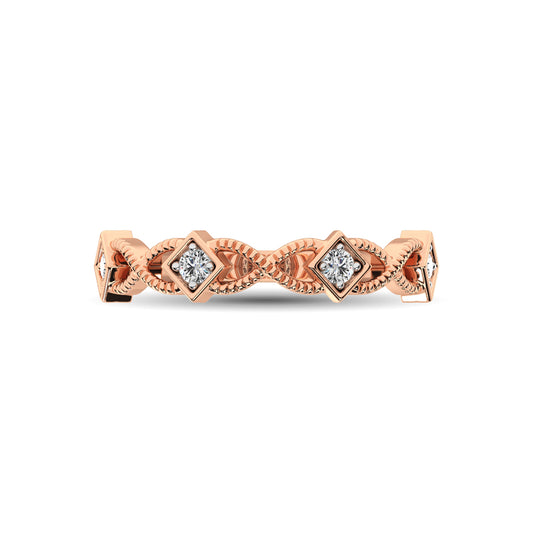 N.J. Diamonds | Rose Gold Diamond Stackable Bands | Bands