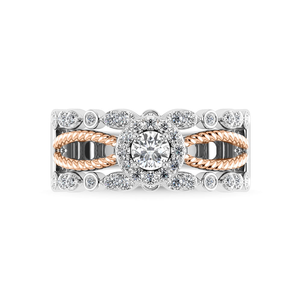 14K White Gold 3/4 Ct.Tw. Diamond Engagement Ring