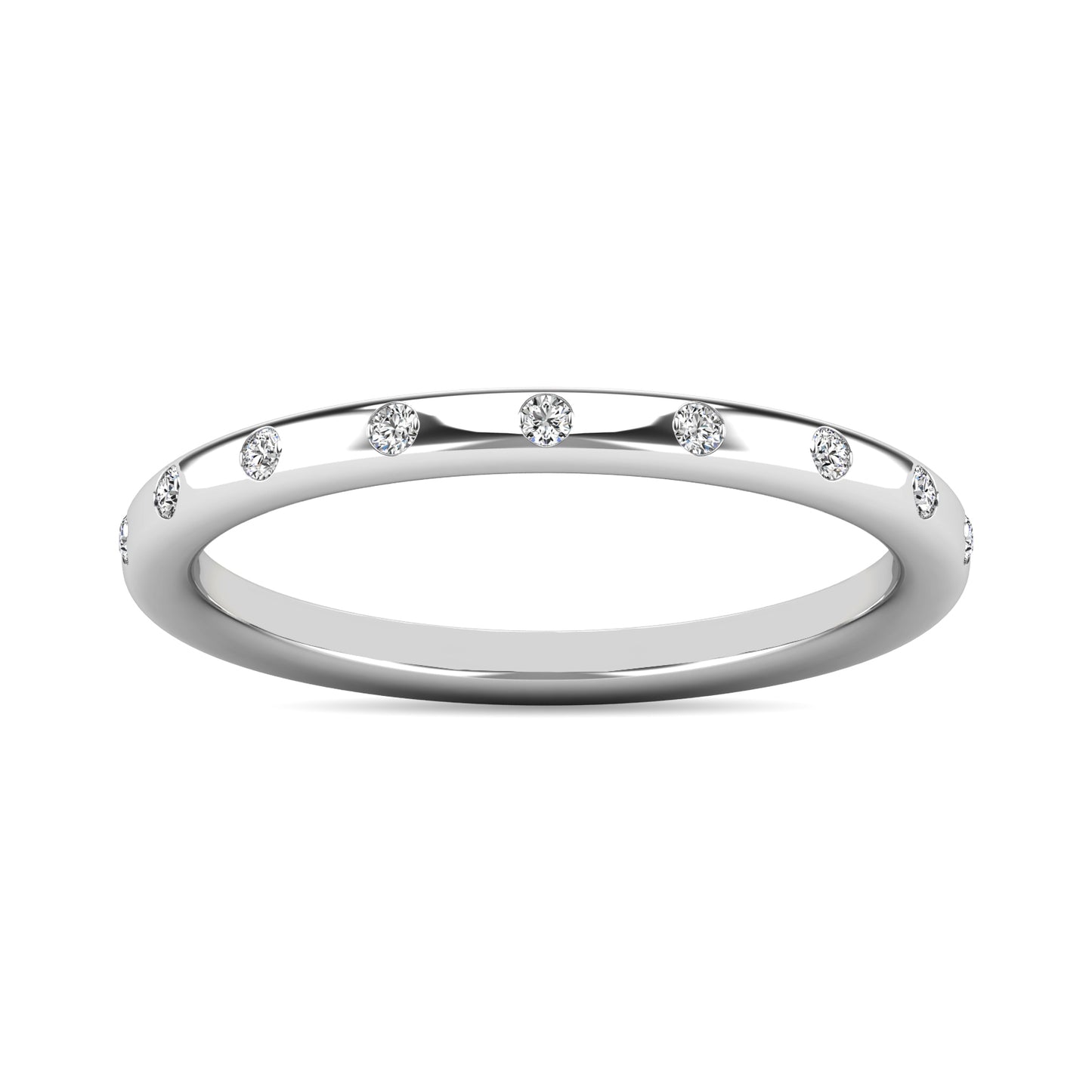 Diamond 1/10 ct tw Stackable Ring in 10K White Gold