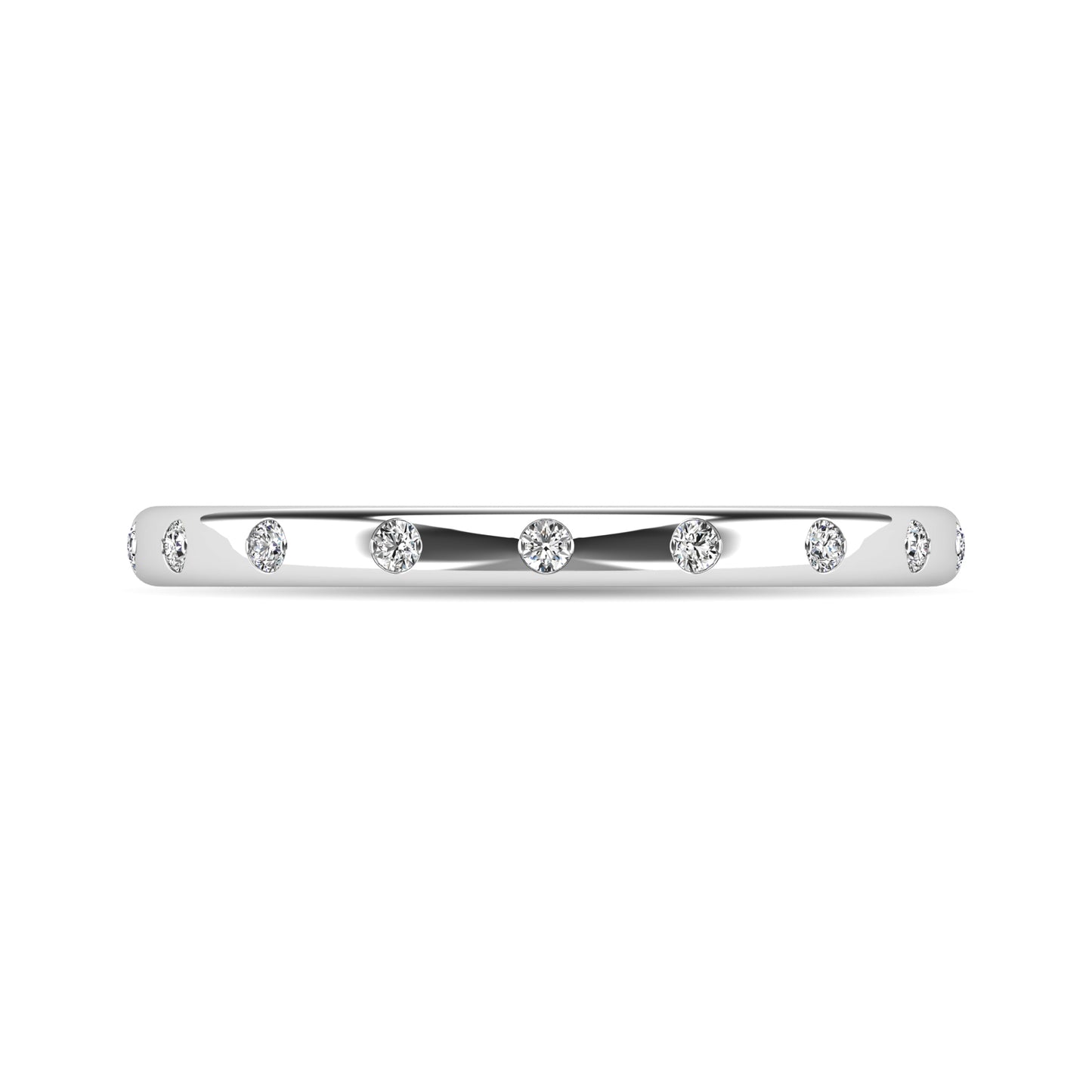 Diamond 1/10 ct tw Stackable Ring in 10K White Gold