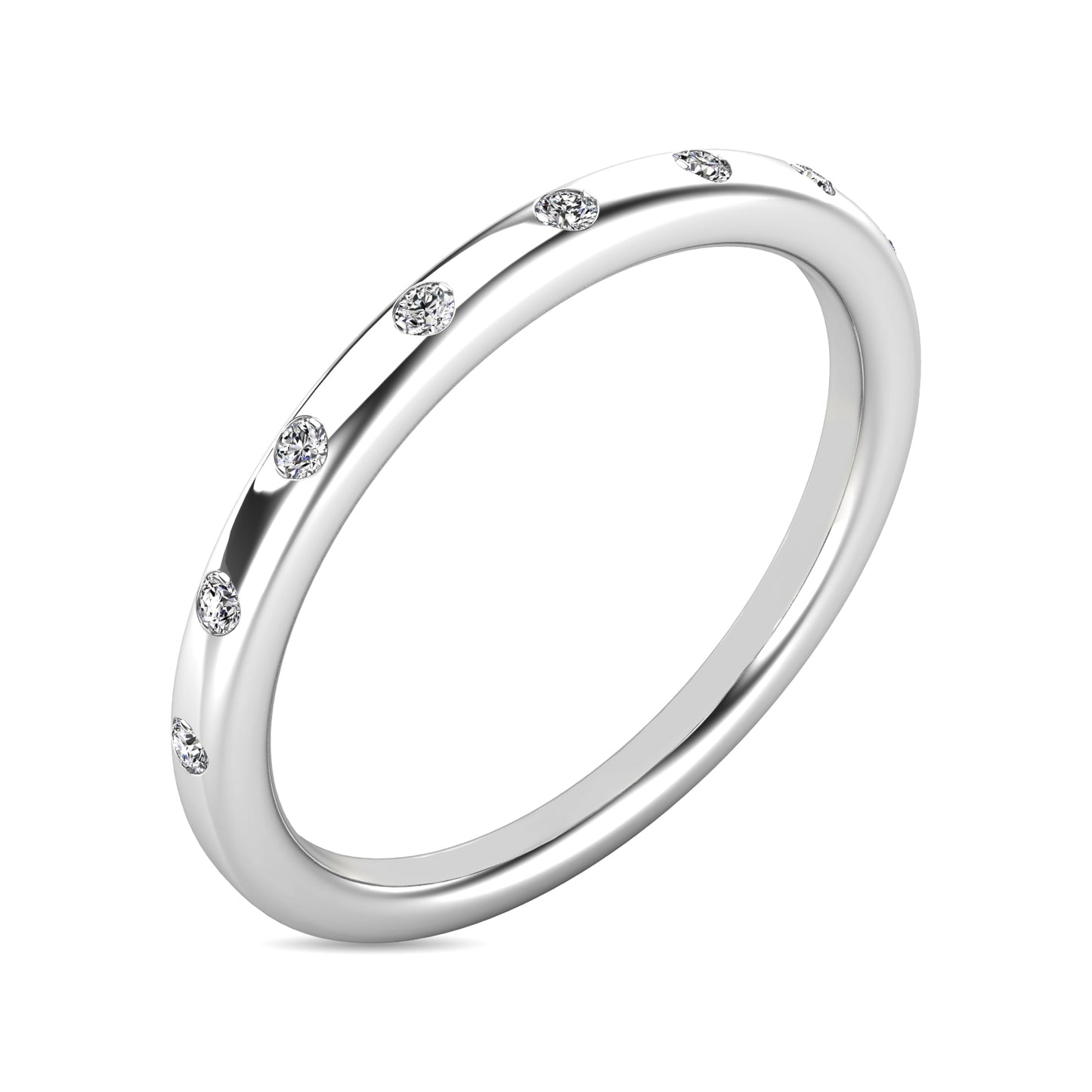 Diamond 1/10 ct tw Stackable Ring in 10K White Gold