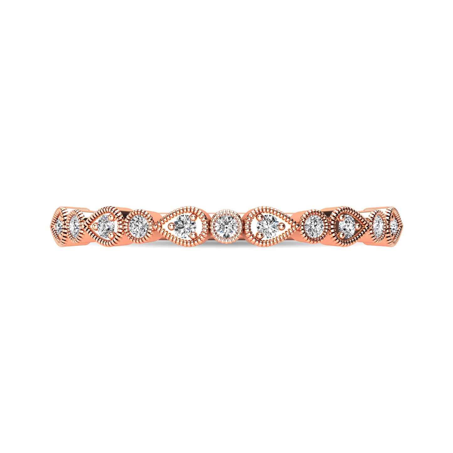 Diamond 1/10 ct tw Stackable Ring in 10K Rose Gold