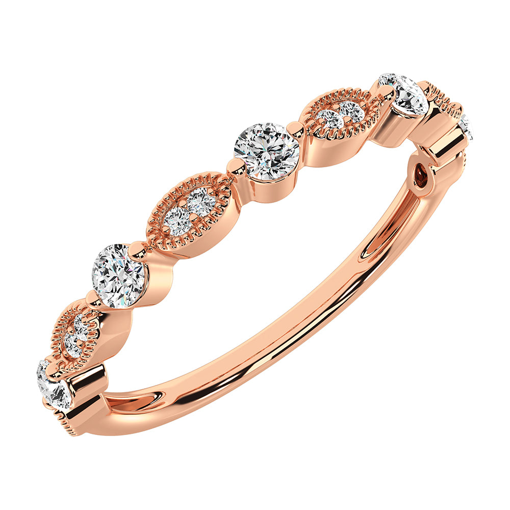 N.J. Diamonds | Rose Gold Diamond Stackable Bands | Bands