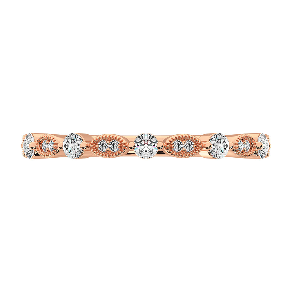 N.J. Diamonds | Rose Gold Diamond Stackable Bands | Bands